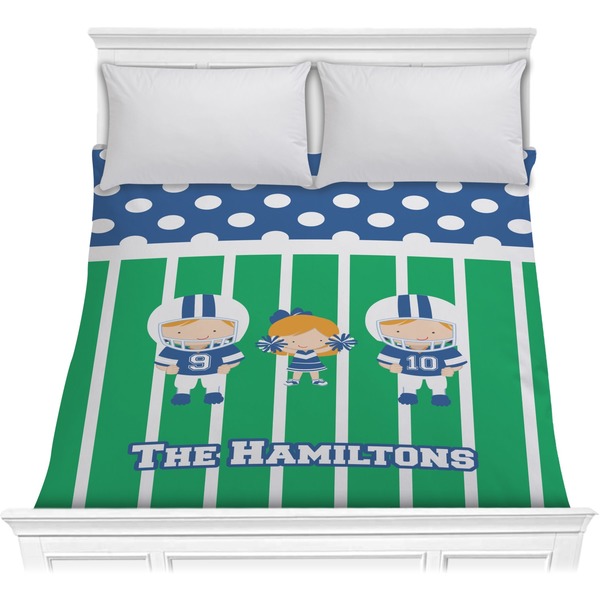 Custom Football Comforter - Full / Queen (Personalized)