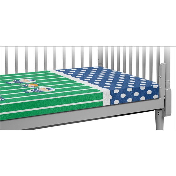 Custom Football Crib Fitted Sheet (Personalized)