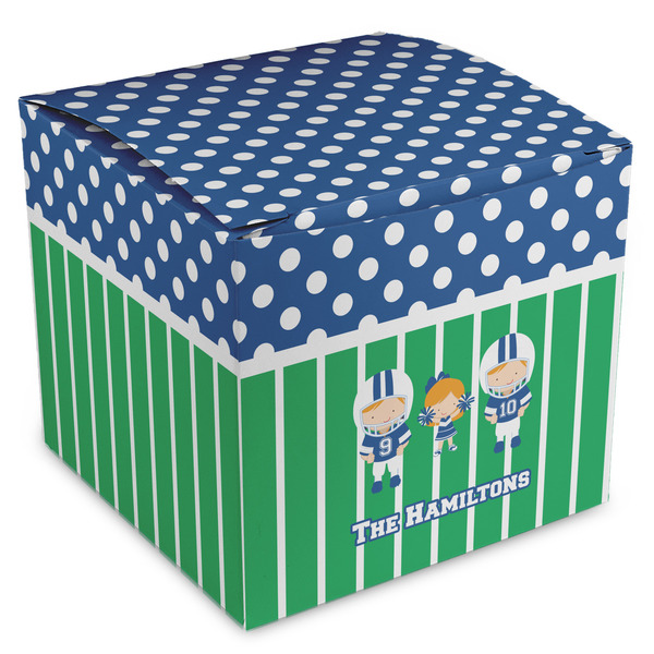 Custom Football Cube Favor Gift Boxes (Personalized)