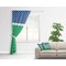 Football Curtain With Window and Rod - in Room Matching Pillow