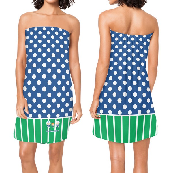 Football Custom Bath Wrap - Front & Back View