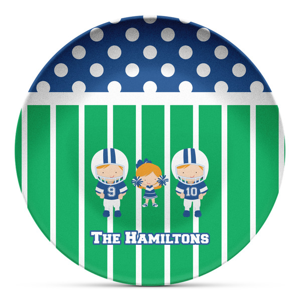 Custom Football Microwave Safe Plastic Plate - Composite Polymer (Personalized)