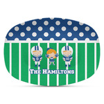 Football Plastic Platter - Microwave & Oven Safe Composite Polymer (Personalized)