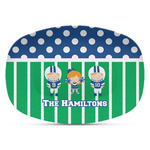 Football Plastic Platter - Microwave & Oven Safe Composite Polymer (Personalized)