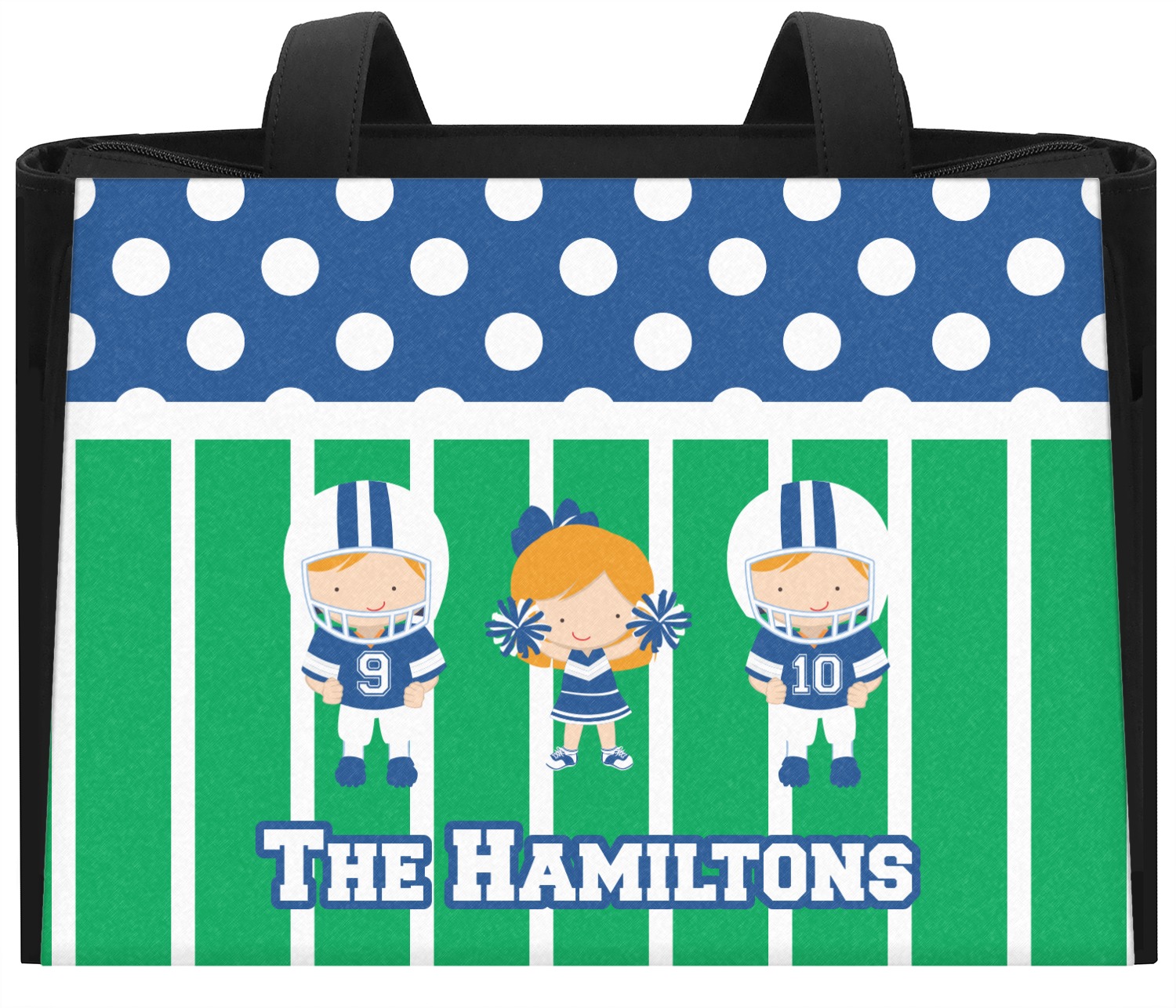 Football Diaper Bag w/ Multiple Names YouCustomizeIt