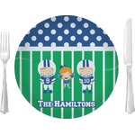 Football Glass Lunch / Dinner Plate 10" (Personalized)