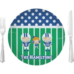 Football 10" Glass Lunch / Dinner Plates - Single or Set (Personalized)
