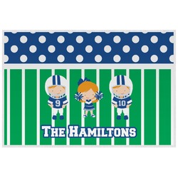 Football Laminated Placemat w/ Multiple Names