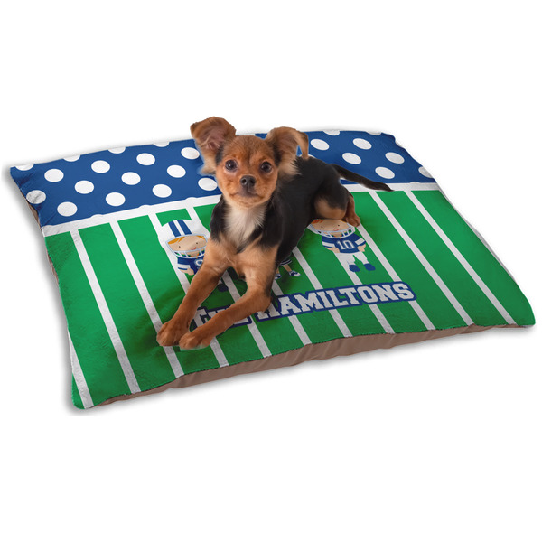 Custom Football Dog Bed - Small w/ Multiple Names