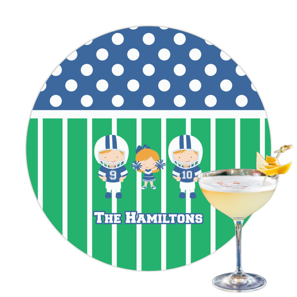 Custom Football Printed Drink Topper (Personalized)