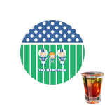 Football Printed Drink Topper - 1.5" (Personalized)