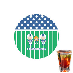 Football Printed Drink Topper - 1.5" (Personalized)