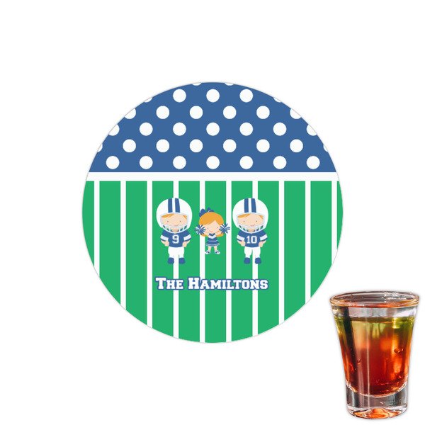 Custom Football Printed Drink Topper - 1.5" (Personalized)