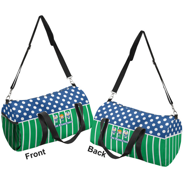 Football Duffle bag large front and back sides