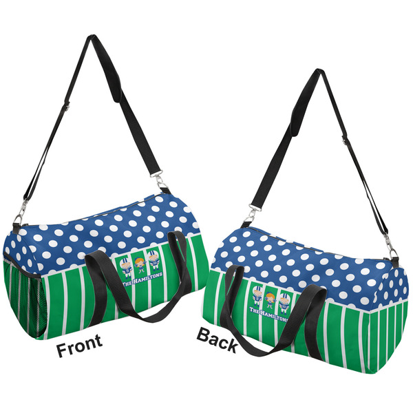 Football Duffle bag small front and back sides