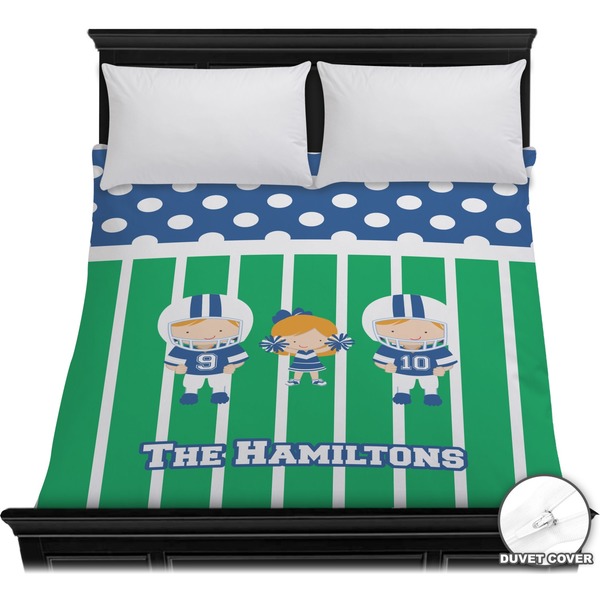 Custom Football Duvet Cover - Full / Queen (Personalized)