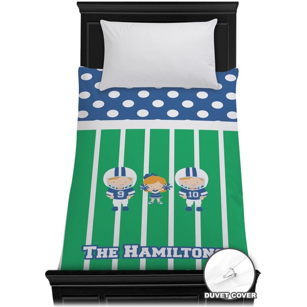 Custom Football Duvet Cover - Twin (Personalized)