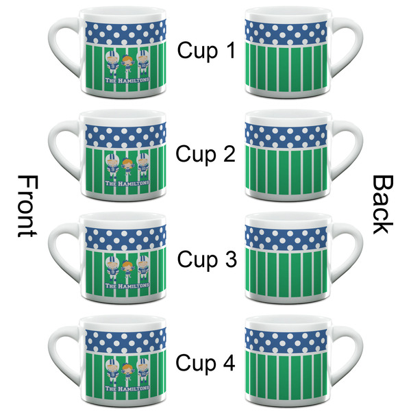 Football Espresso Cup - 6oz (Double Shot Set of 4) APPROVAL