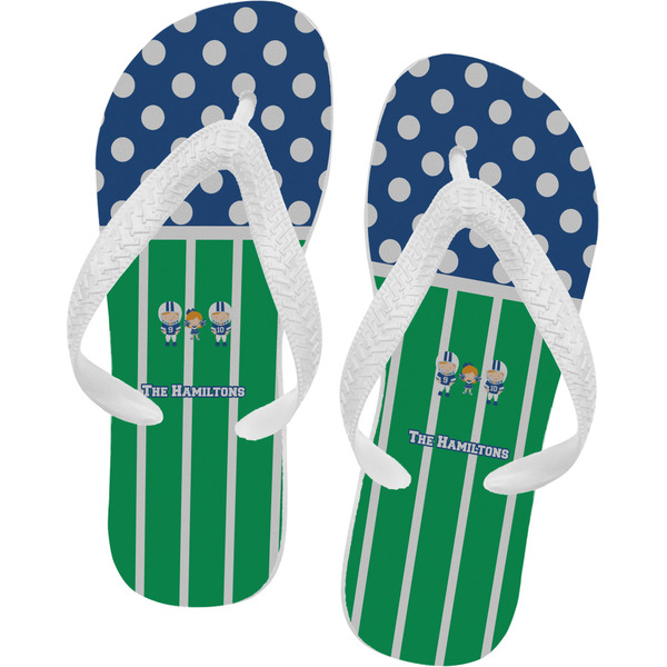 Custom Football Flip Flops - Small (Personalized)