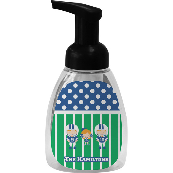 Custom Football Foam Soap Bottle - Black (Personalized)