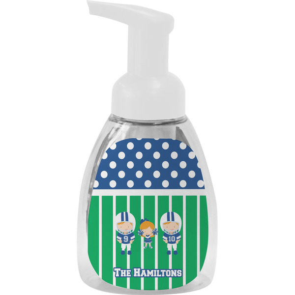 Custom Football Foam Soap Bottle - White (Personalized)