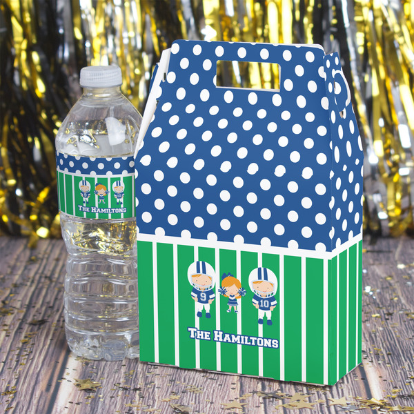 Football Gable Favor Box - In Context