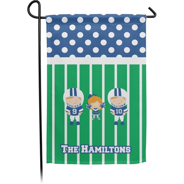 Custom Football Small Garden Flag - Double Sided w/ Multiple Names