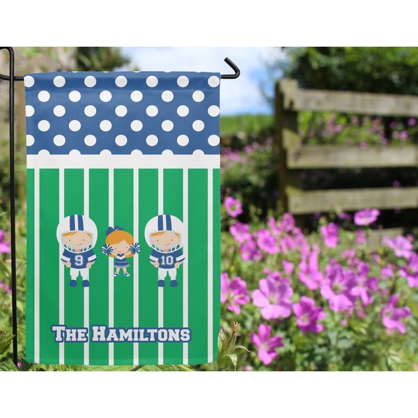 Football Garden Flag - Outside In Flowers