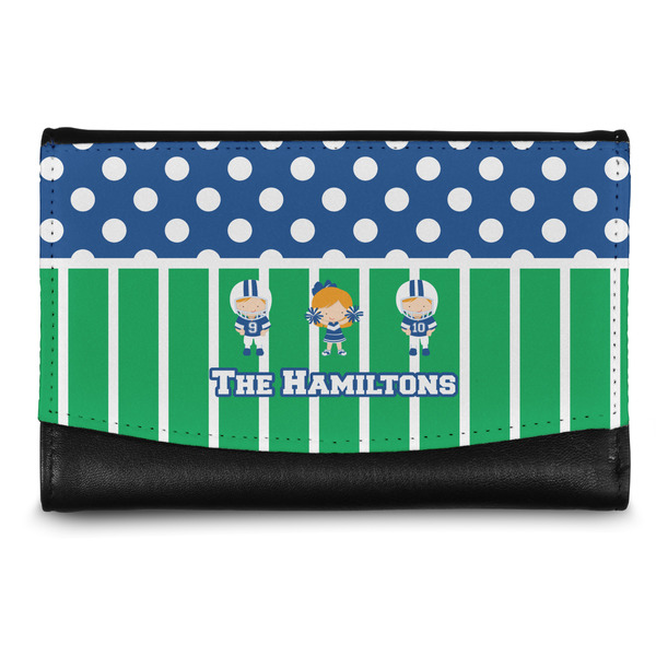 Custom Football Genuine Leather Women's Wallet - Small (Personalized)