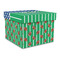 Football Gift Boxes with Lid - Canvas Wrapped - Large - Front/Main