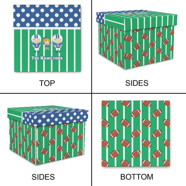 Football Gift Boxes with Lid - Canvas Wrapped - Small - Approval
