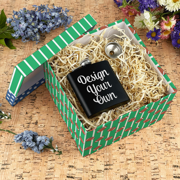 Football Gift Boxes with Lid - Canvas Wrapped - X-Large - In Context