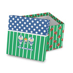 Football Gift Box with Lid - Canvas Wrapped (Personalized)