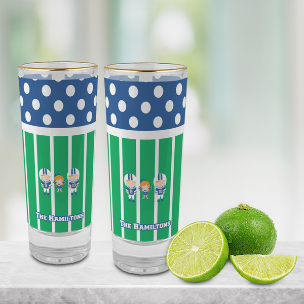 Football Glass Shot Glass - 2 oz - LIFESTYLE