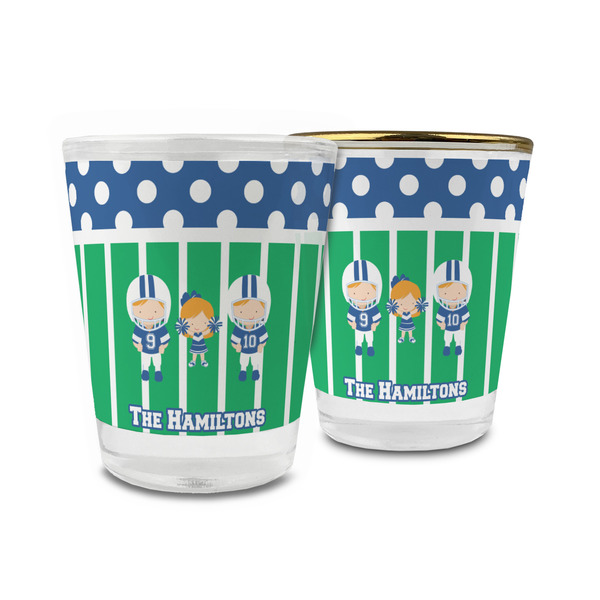 Custom Football Glass Shot Glass - 1.5 oz (Personalized)