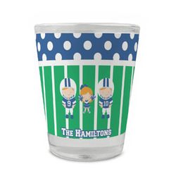 Football Glass Shot Glass - 1.5 oz - Set of 4 (Personalized)