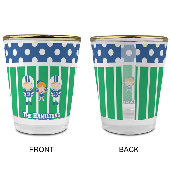 Football Glass Shot Glass - with gold rim - APPROVAL