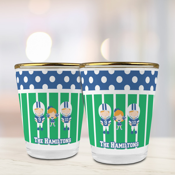 Football Glass Shot Glass - with gold rim - LIFESTYLE