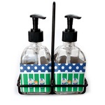 Football Glass Soap & Lotion Bottle Set (Personalized)