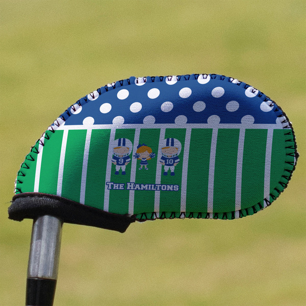 Custom Football Golf Club Iron Cover (Personalized)
