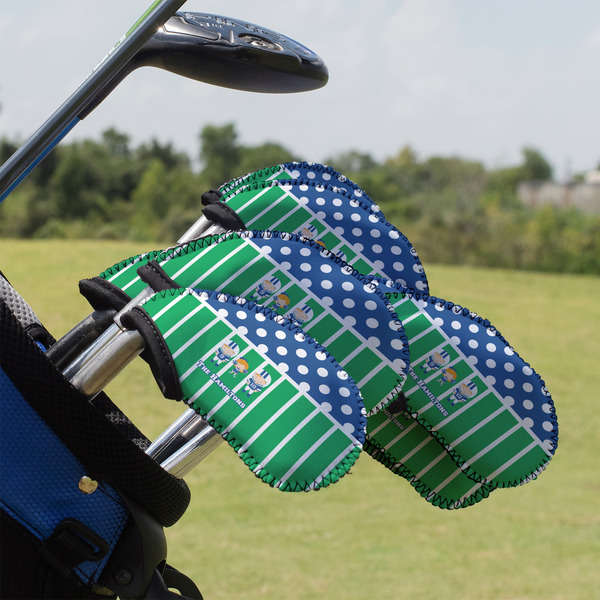 Custom Football Golf Club Iron Cover - Set of 9 (Personalized)