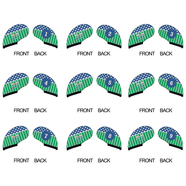 Football Golf Club Covers - APPROVAL (set of 9)