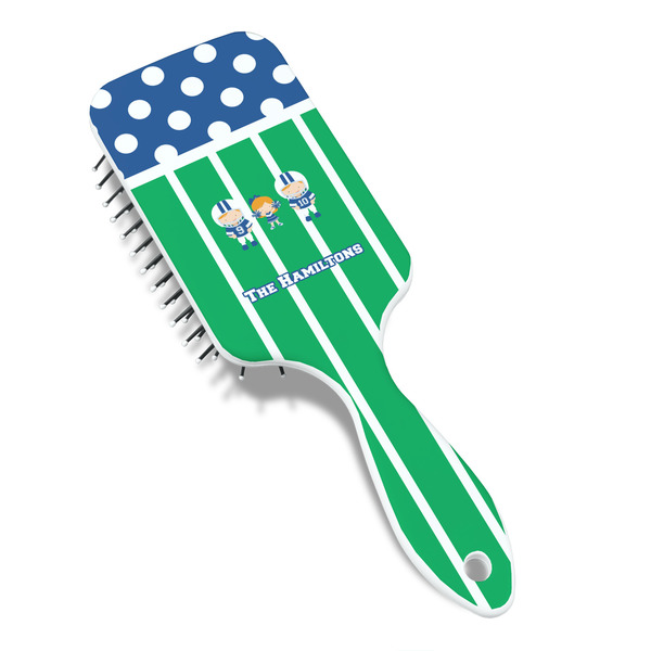 Football Hair Brush - Angle View