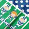 Football Hooded Baby Towel- Detail Close Up