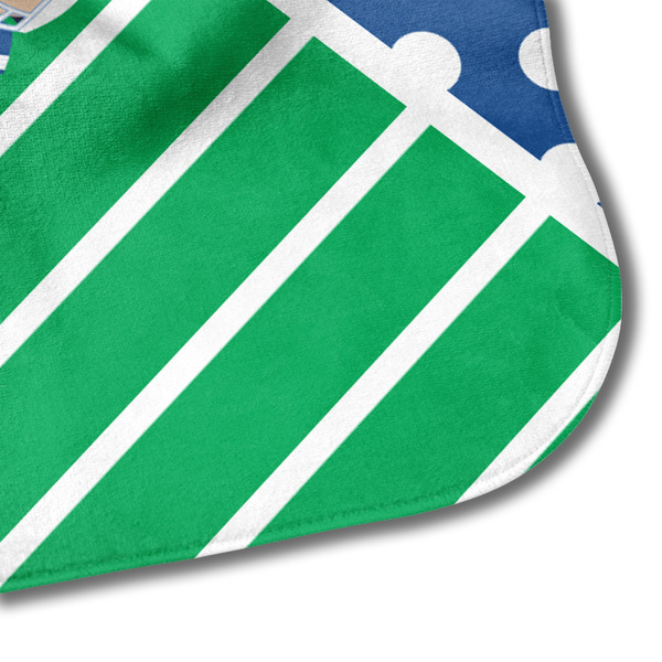 Football Hooded Baby Towel- Detail Corner