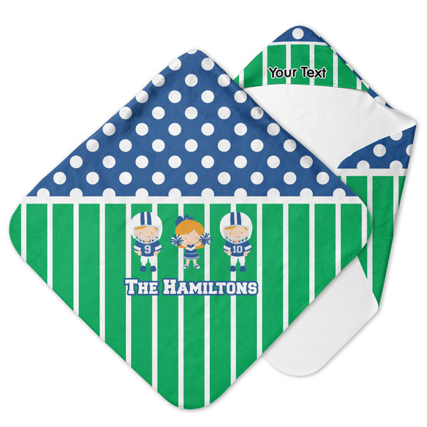 Custom Football Hooded Baby Towel (Personalized)