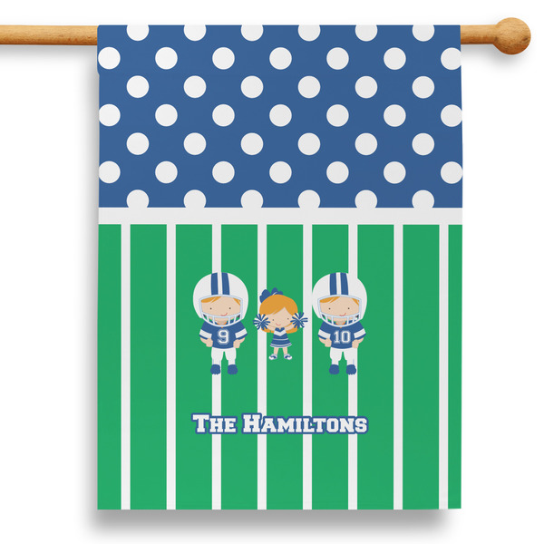 Custom Football 28" House Flag - Double Sided (Personalized)