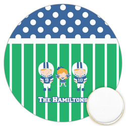 Football Printed Cookie Topper - 3.25" (Personalized)