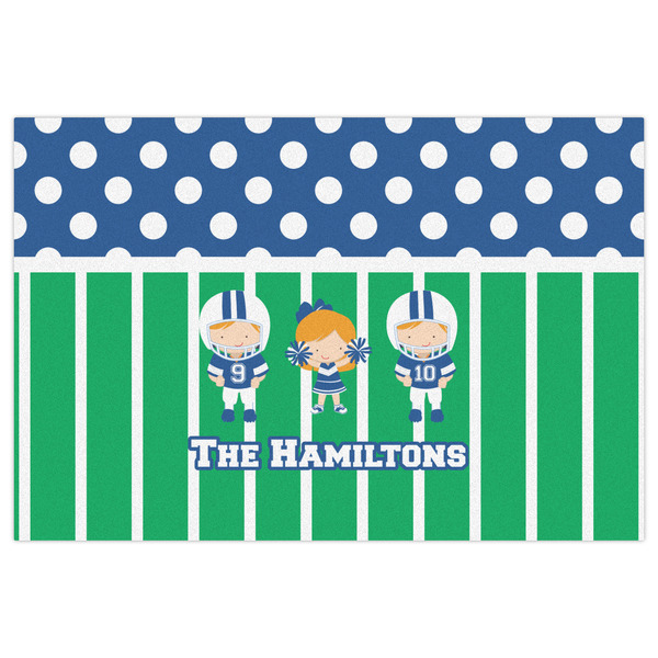 Football Indoor / Outdoor Rug - 4'x6' - Front Flat