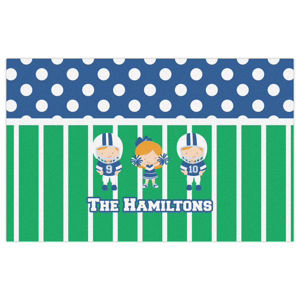 Football Indoor / Outdoor Rug - 5'x8' - Front Flat